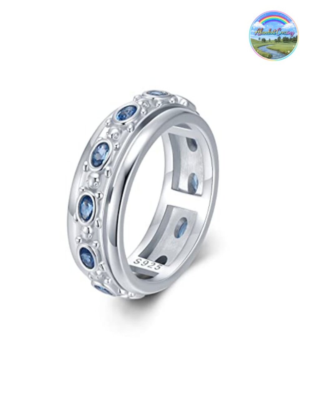 925 Sterling Silver Turtle Spinner Ring Anxiety Fidget Ring Women Stress Relief